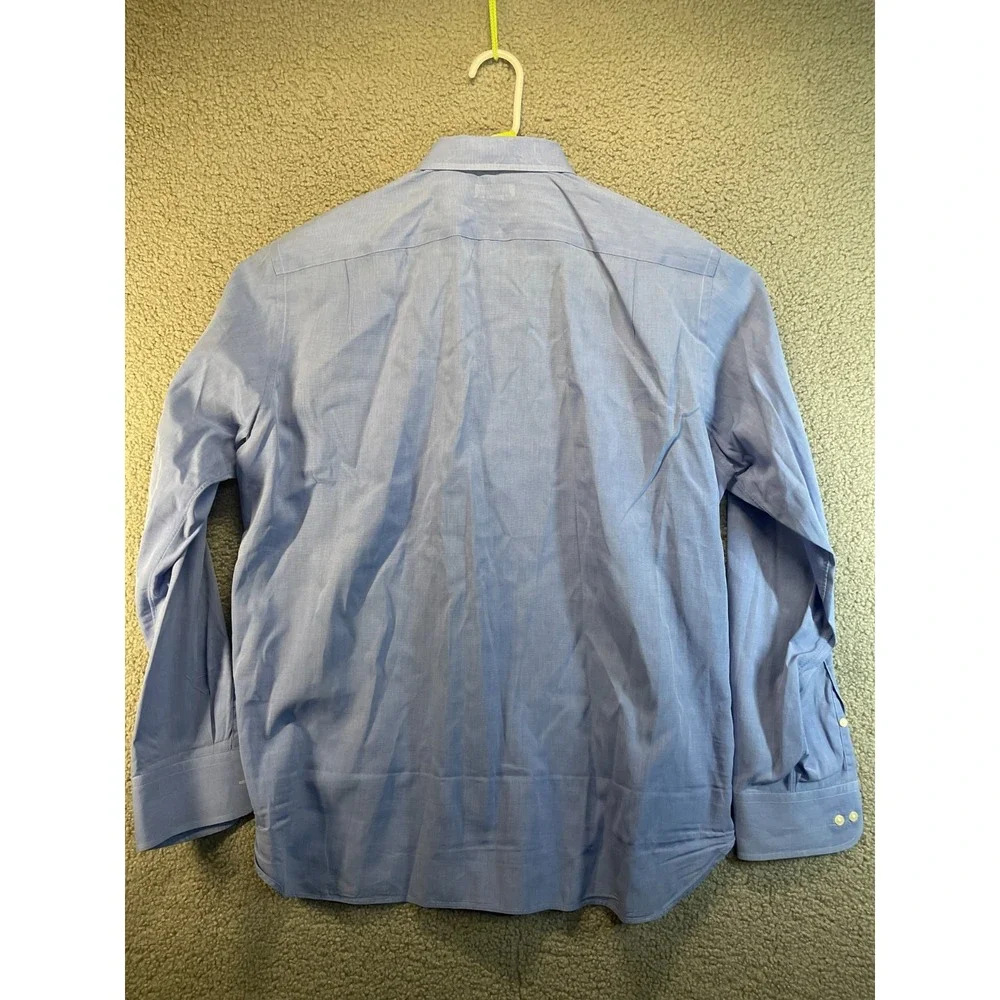 J Crew Dress Shirt Men's Large Blue 16/16.5‎  Button Up Casual Business